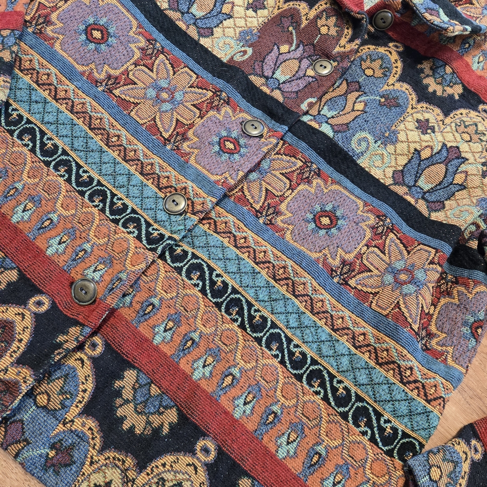 Studio Works Multicolor Patterned Button-Up Jacke… - image 2